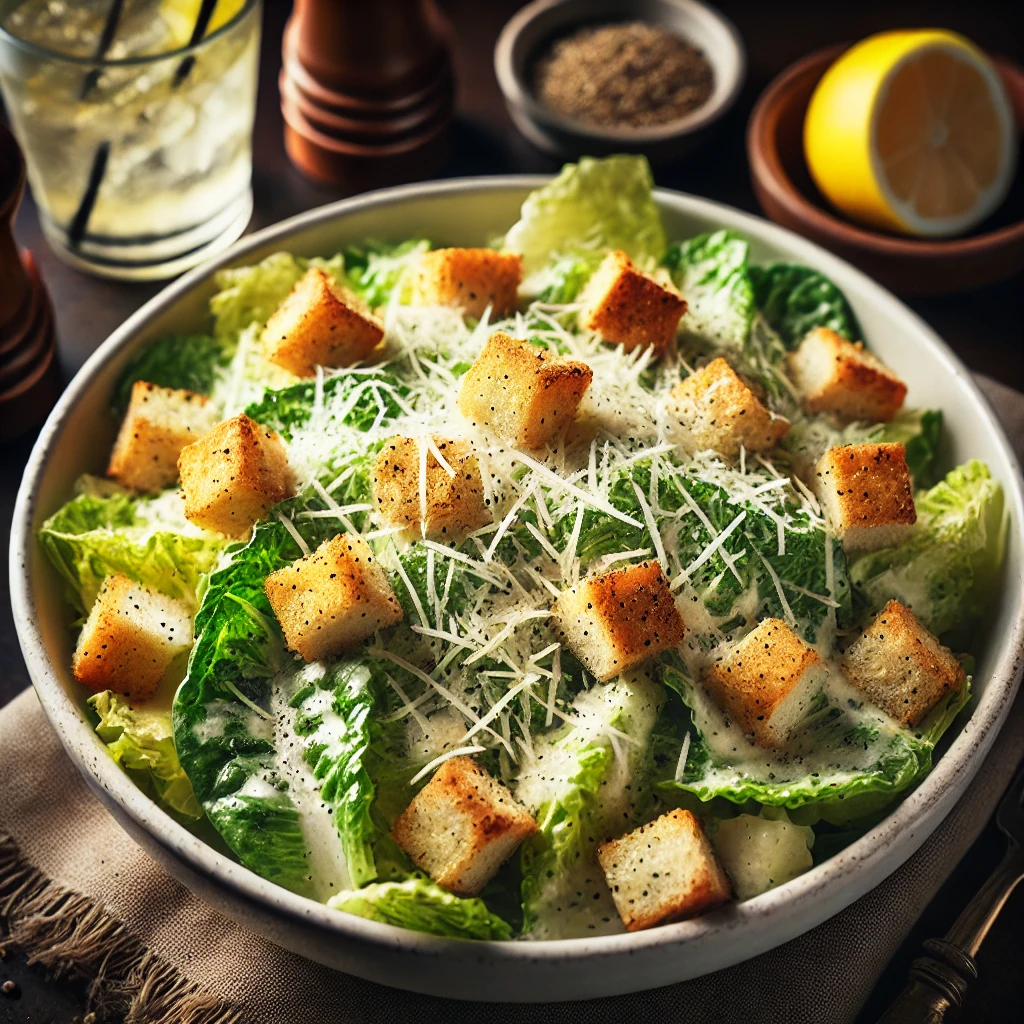 Classic Golden Steer Caesar Salad A Luxurious Twist on a Timeless