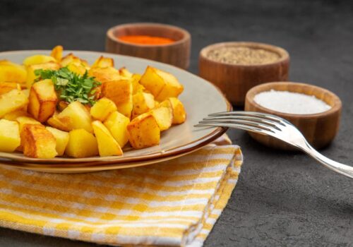 Diced potatoes in air fryer