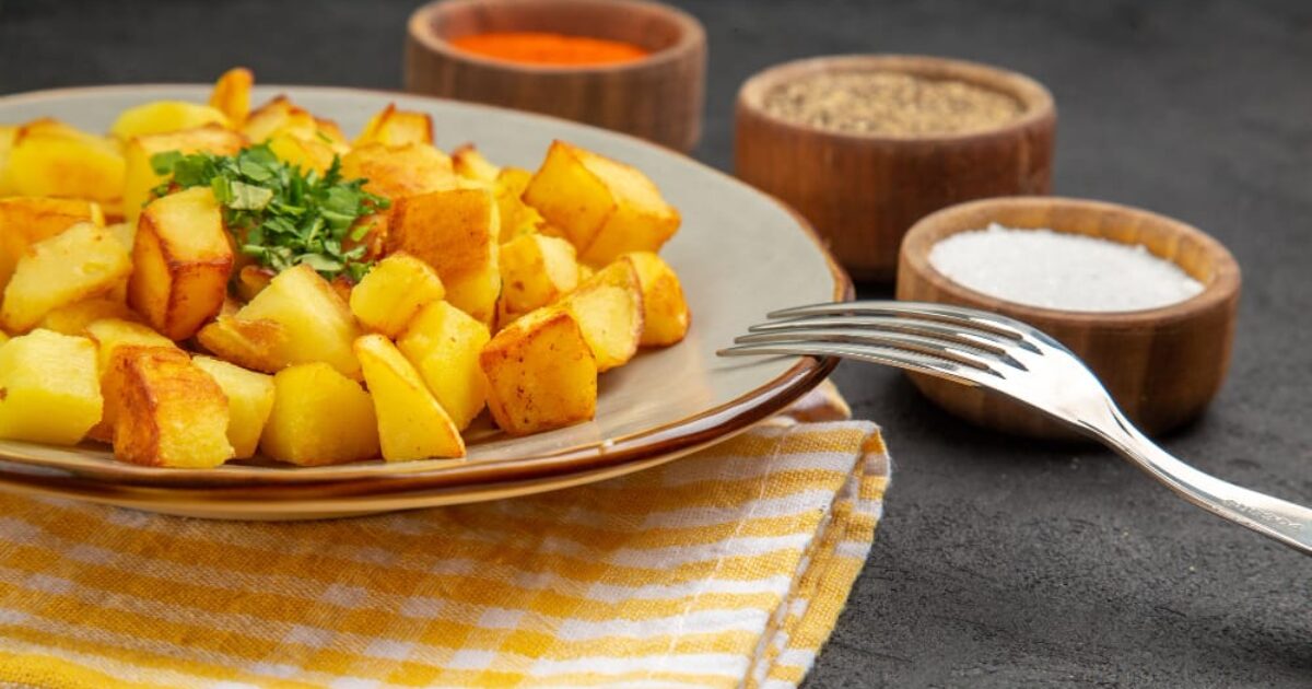 Diced potatoes in air fryer