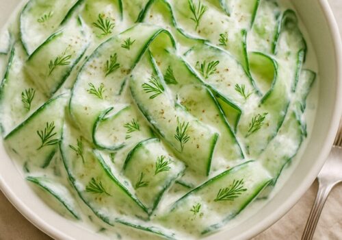 Creamy Greek Yogurt Cucumber Salad