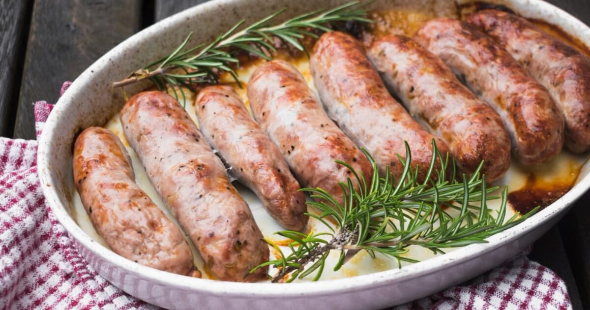 Chicken sausage in oven