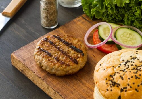 Frozen turkey burger in air fryer