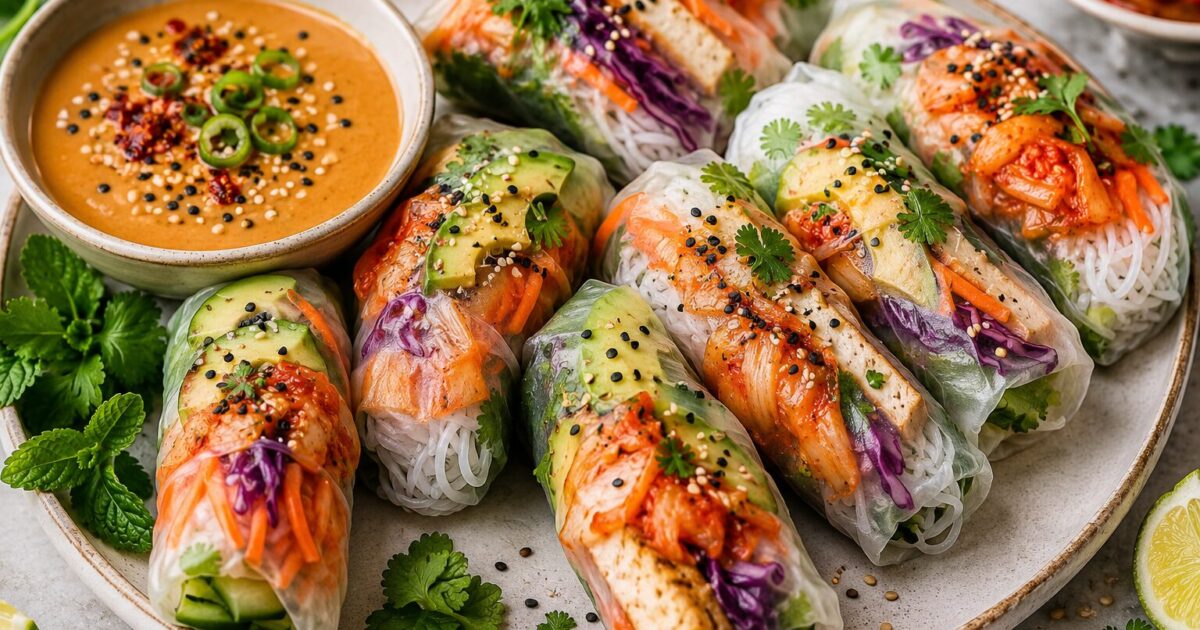 Kimchi Summer Rolls