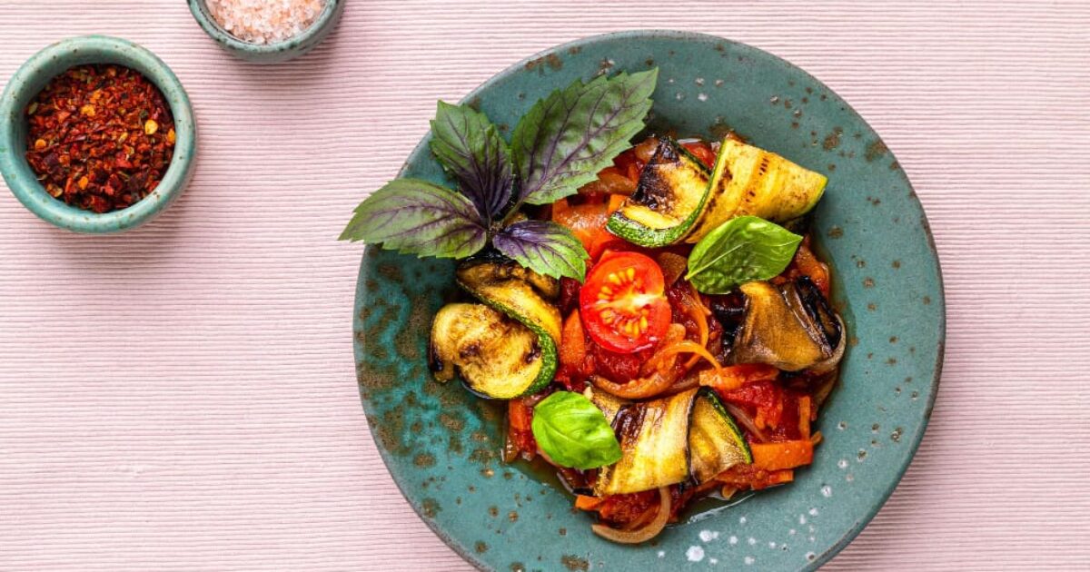 Roasted Vegetable Tzimmes with Honey Glaze