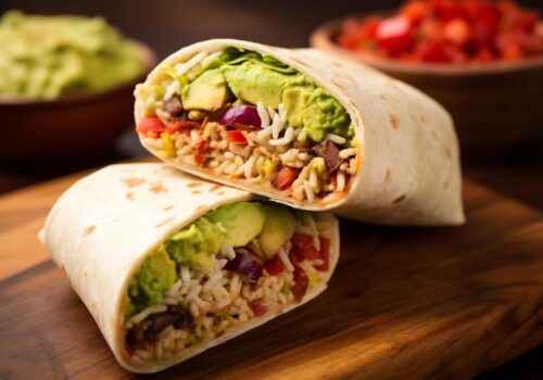 cheesy bean and rice burrito recipe