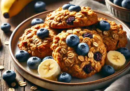 3-Ingredient Banana Oatmeal Blueberry Cookies A Healthy and Easy Treat