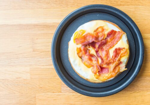 Turkey bacon in the microwave