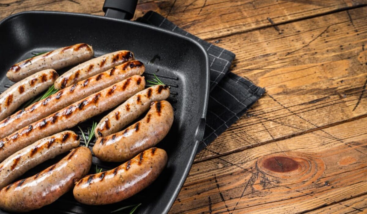 Bratwurst on the stove