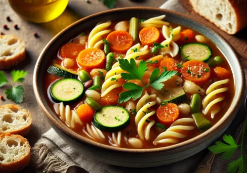Hearty pasta soup