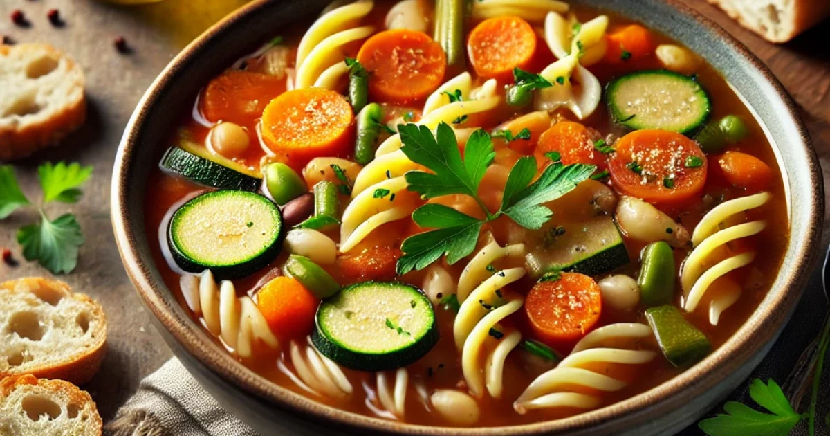 Hearty pasta soup