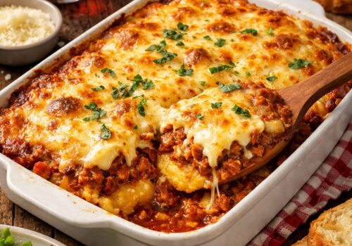Polenta Ragu Casserole