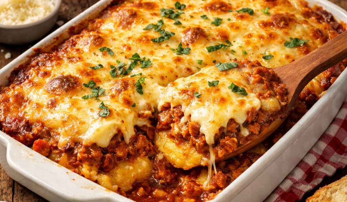 Polenta Ragu Casserole