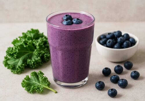 Blueberry kale smoothie