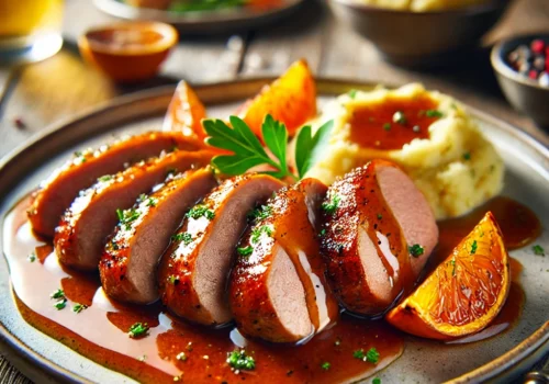 Sous Vide Duck Breast with Orange Sauce