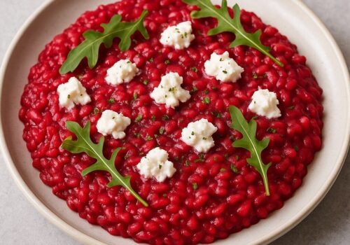 Beetroot and Goats’ Cheese Risotto