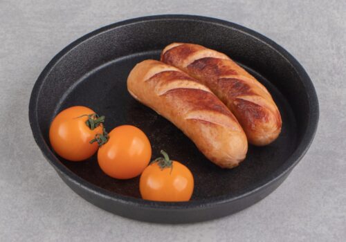 Kielbasa on the stove