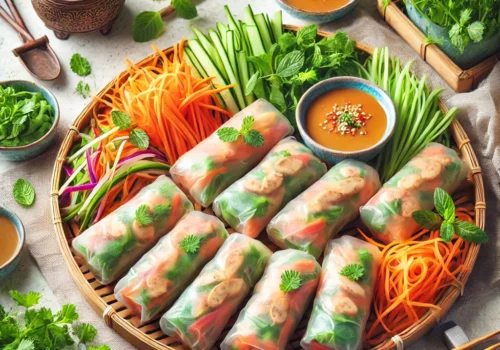 Vietnamese chicken spring roll