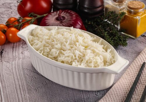 Basmati rice in a rice cooker