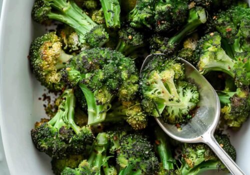 Crispy Air Fried Frozen Broccoli