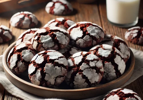 Double Chocolate Crinkle Cookies