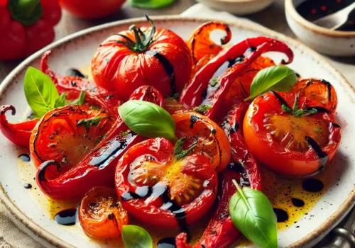 Charred Tomato and Crispy Red Bell Peppers A Flavorful and Simple Side Dish