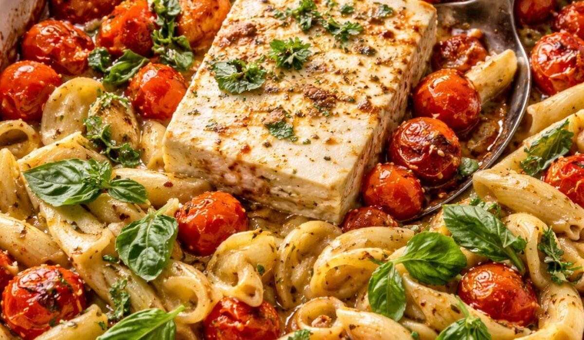 Baked Tomato Feta Pasta