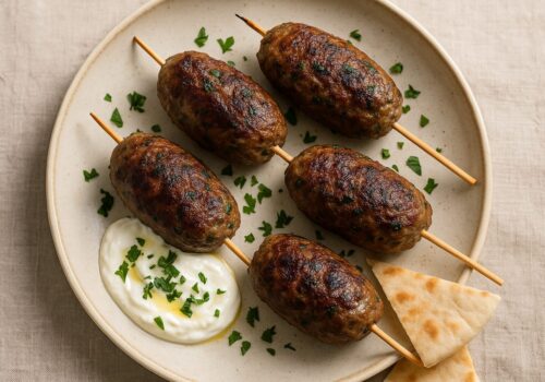 Lamb Koftas with Yoghurt Dressing