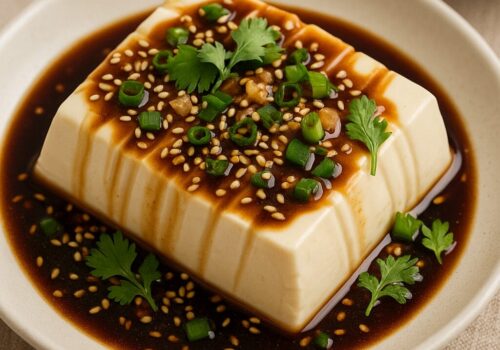 Silken Tofu with Sesame Soy Sauce
