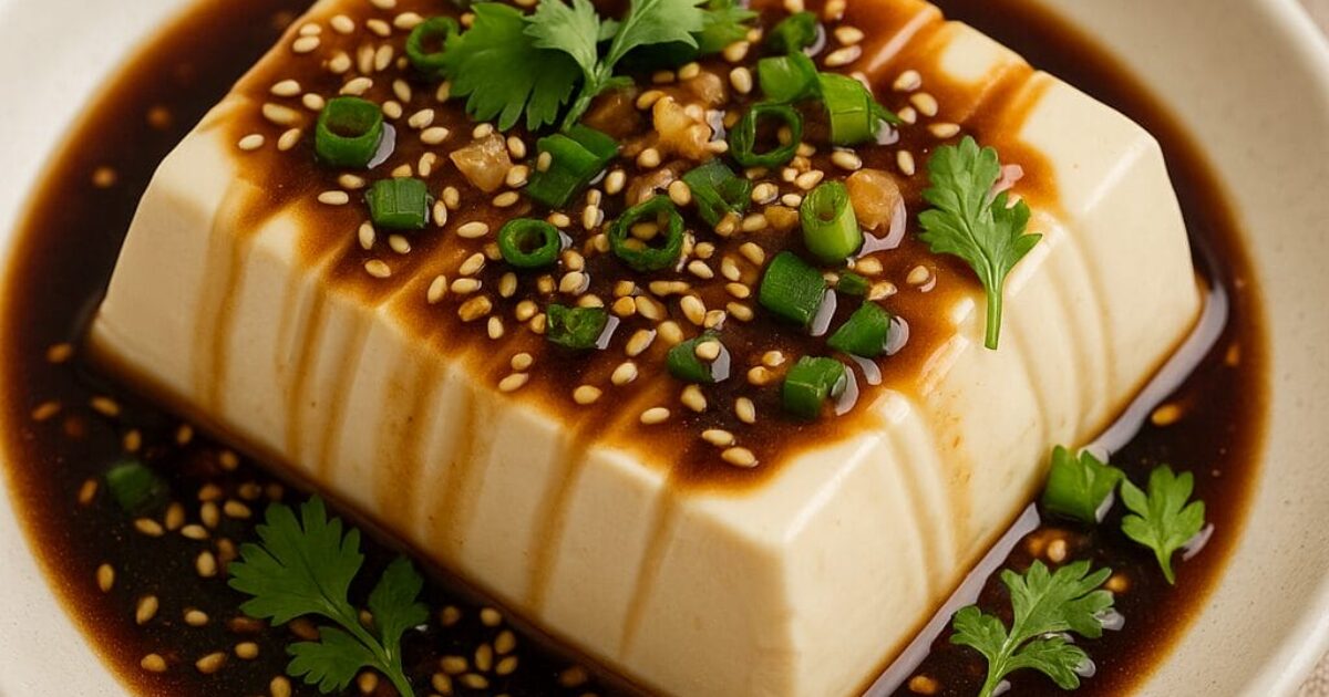 Silken Tofu with Sesame Soy Sauce