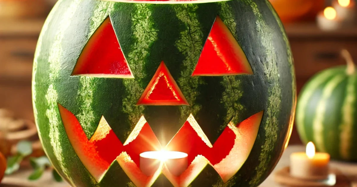 Create a Fun and Festive Watermelon Jack-O-Lantern