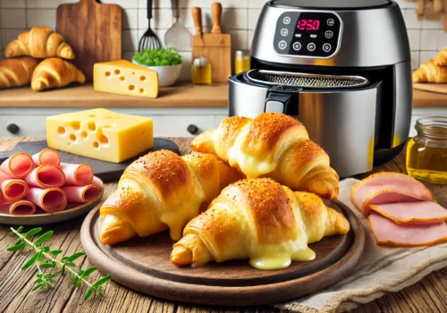 Crispy Air Fryer Ham and Cheese Crescent Rolls A Quick and Easy Delight