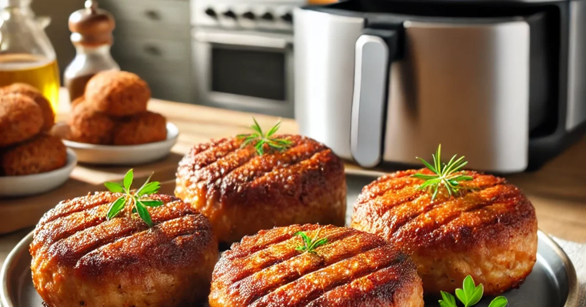 Crispy and Juicy Sausage Patties in the Air Fryer