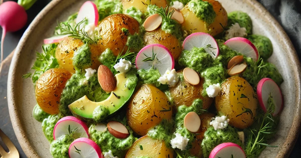 Fingerling Potato Salad with Green Goddess Dressing