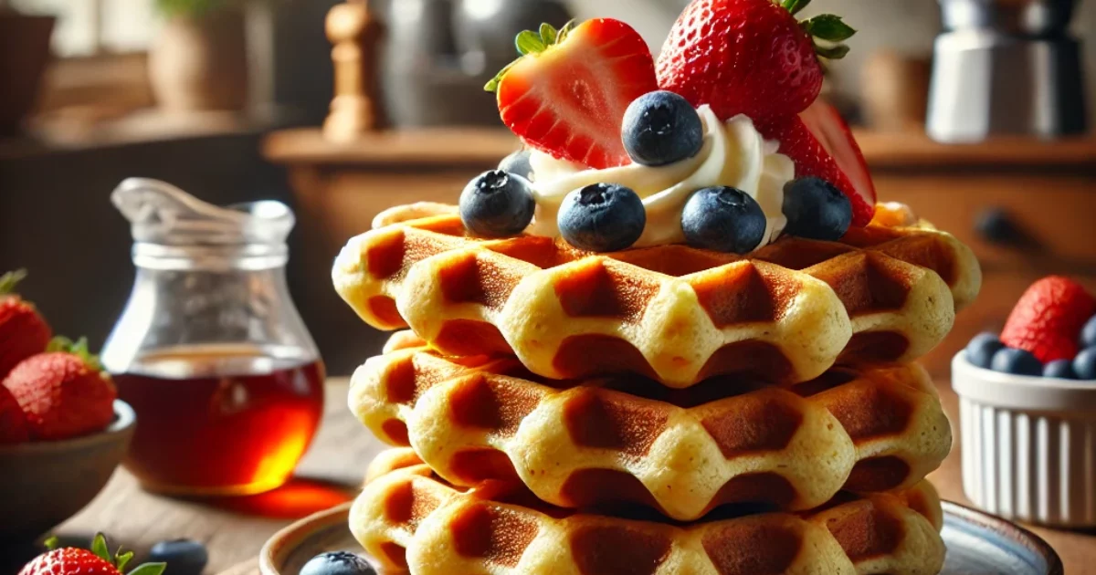 Fluffy Waffles Without a Waffle Iron