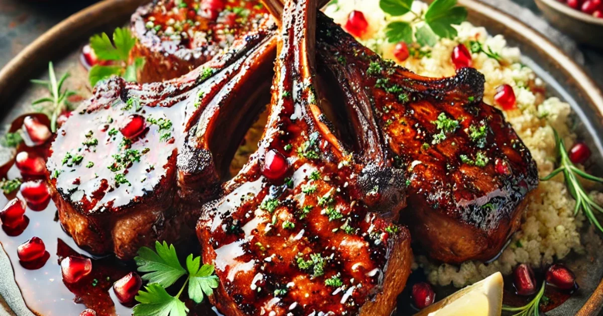 Grilled Lamb Chops with Pomegranate Molasses A Flavorful and Elegant Dish