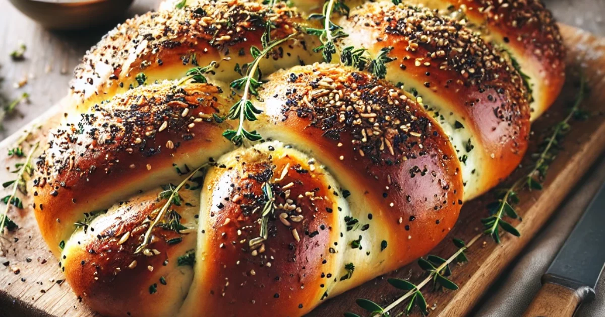 Herbed Challah with Everything Bagel Seasoning