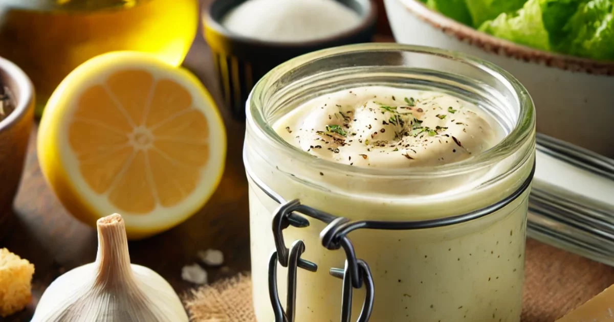 Homemade Caesar Dressing Without Anchovies Rich, Creamy, and Flavorful
