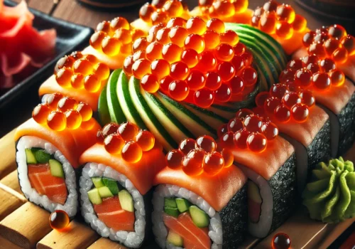How to Make Sushi with Orange Fish Roe (Ikura) A Burst of Flavors and Textures