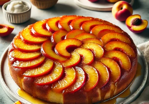 Irresistible Nectarine Upside Down Cake