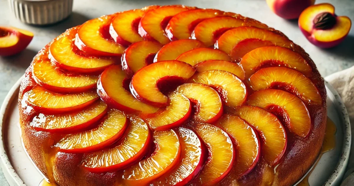 Irresistible Nectarine Upside Down Cake