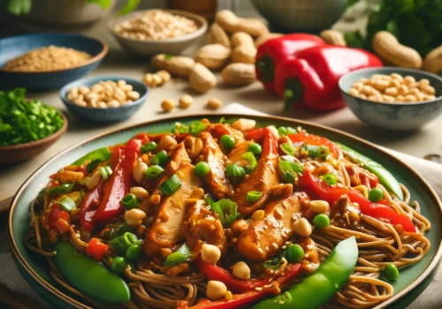 Irresistible Spicy Peanut Chicken with Soba Noodles A Flavor Explosion!