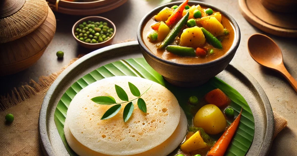 Kerala-Style Appam with Vegetable Stew (Amazing Indian Dish!)