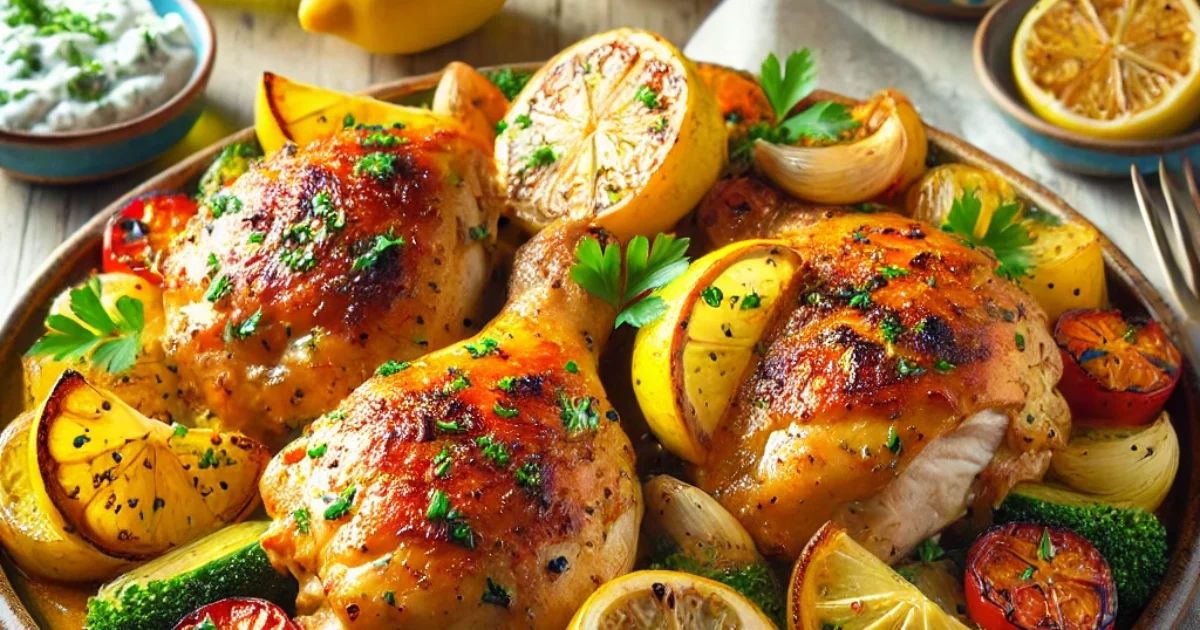 Lemon Garlic Greek Chicken Recipe A Flavorful Mediterranean Dish