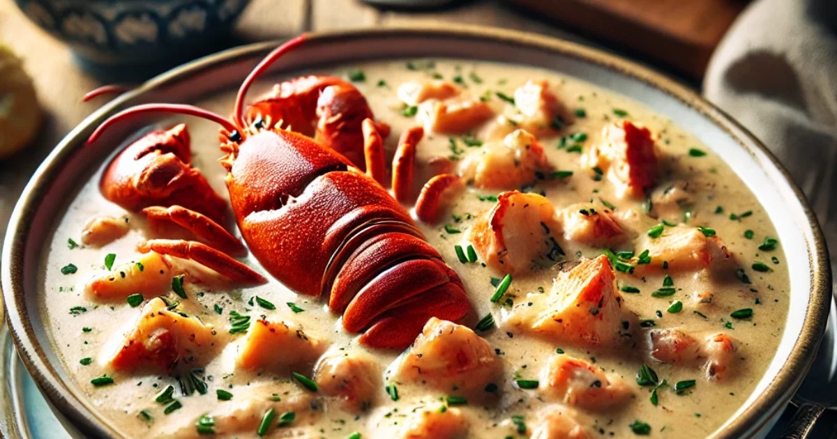 Maine Lobster Stew A Creamy, Luxurious Soup with Fresh Lobster Chunks