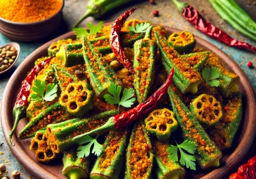 Masaledar Bhindi Fry with Besan A Spicy, Crispy Delight