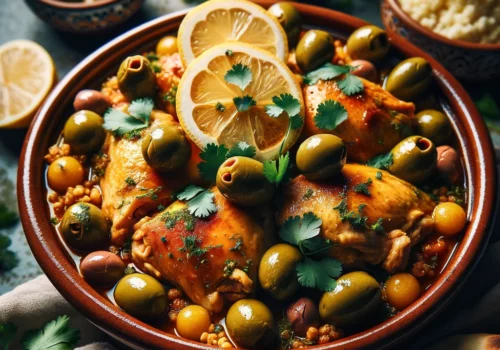 Moroccan Chicken Tagine with Preserved Lemons and Olives