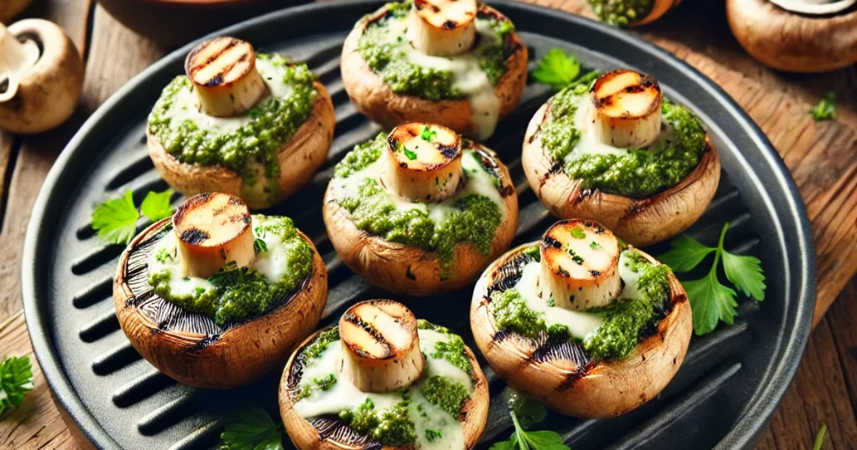 Ninja Grill Pesto Stuffed Mushrooms A Savory and Elegant Appetizer