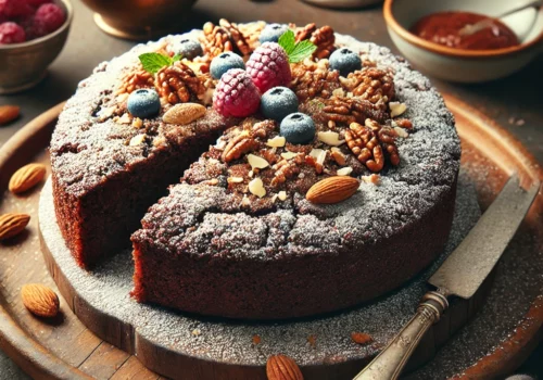 Passover Flourless Chocolate Cake with Nuts