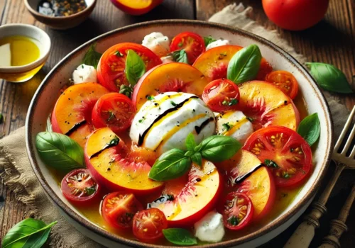 Peach Tomato Burrata Salad A Refreshing and Elegant Dish