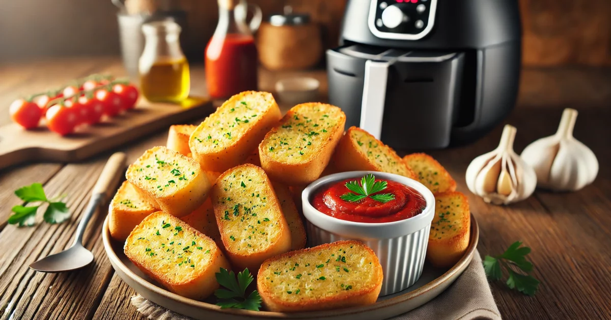 Perfectly Air-Fried Garlic Bread A Crispy, Flavorful Delight